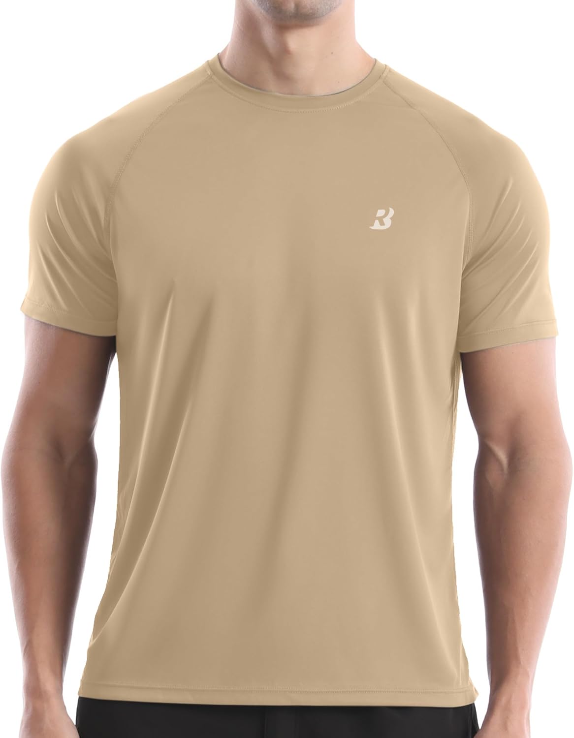 Men's Rash Guard Short Sleeve, UPF 50+ UV Sun Protection Swim Shirts, Quick Dry Lightweight Water Surf Beach T-Shirt