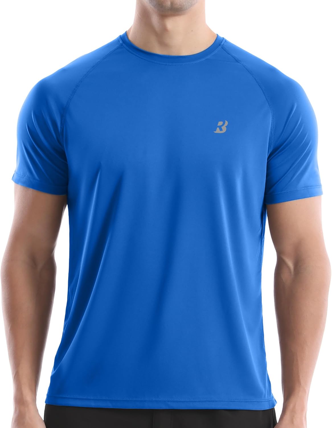Men's Rash Guard Short Sleeve, UPF 50+ UV Sun Protection Swim Shirts, Quick Dry Lightweight Water Surf Beach T-Shirt