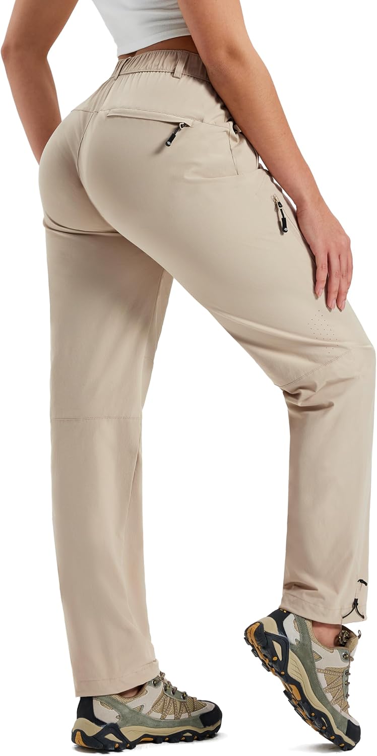 Women's Hiking Cargo Pants Lightweight Quick Dry UPF 50 Water Resistant Fishing Camping Travel Pant with 5 Pockets