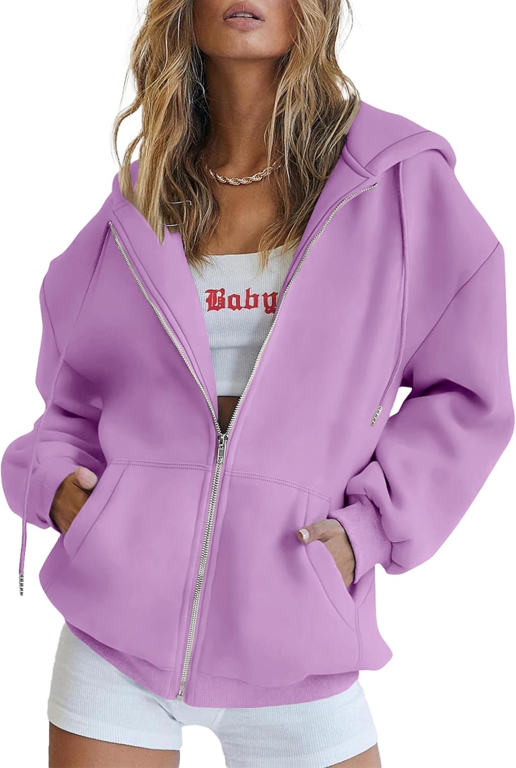 Women's 2026 Spring Zip Up Y2K Hoodies Casual Long Sleeve Sweatshirts Fall Winter Track Jackets with Pockets