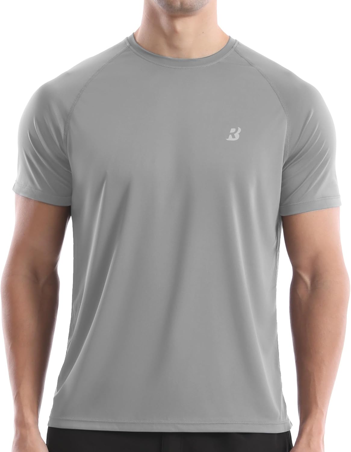 Men's Rash Guard Short Sleeve, UPF 50+ UV Sun Protection Swim Shirts, Quick Dry Lightweight Water Surf Beach T-Shirt