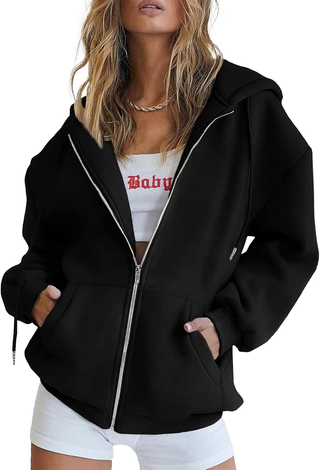 Women's 2026 Spring Zip Up Y2K Hoodies Casual Long Sleeve Sweatshirts Fall Winter Track Jackets with Pockets