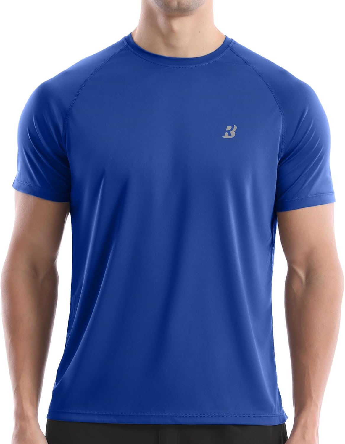 Men's Rash Guard Short Sleeve, UPF 50+ UV Sun Protection Swim Shirts, Quick Dry Lightweight Water Surf Beach T-Shirt