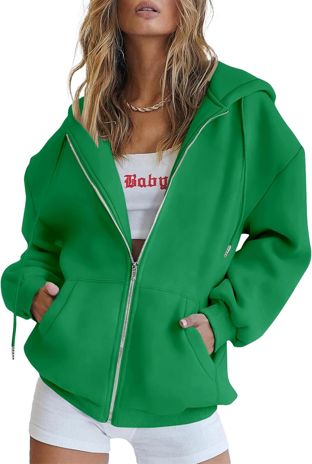 Women's 2026 Spring Zip Up Y2K Hoodies Casual Long Sleeve Sweatshirts Fall Winter Track Jackets with Pockets