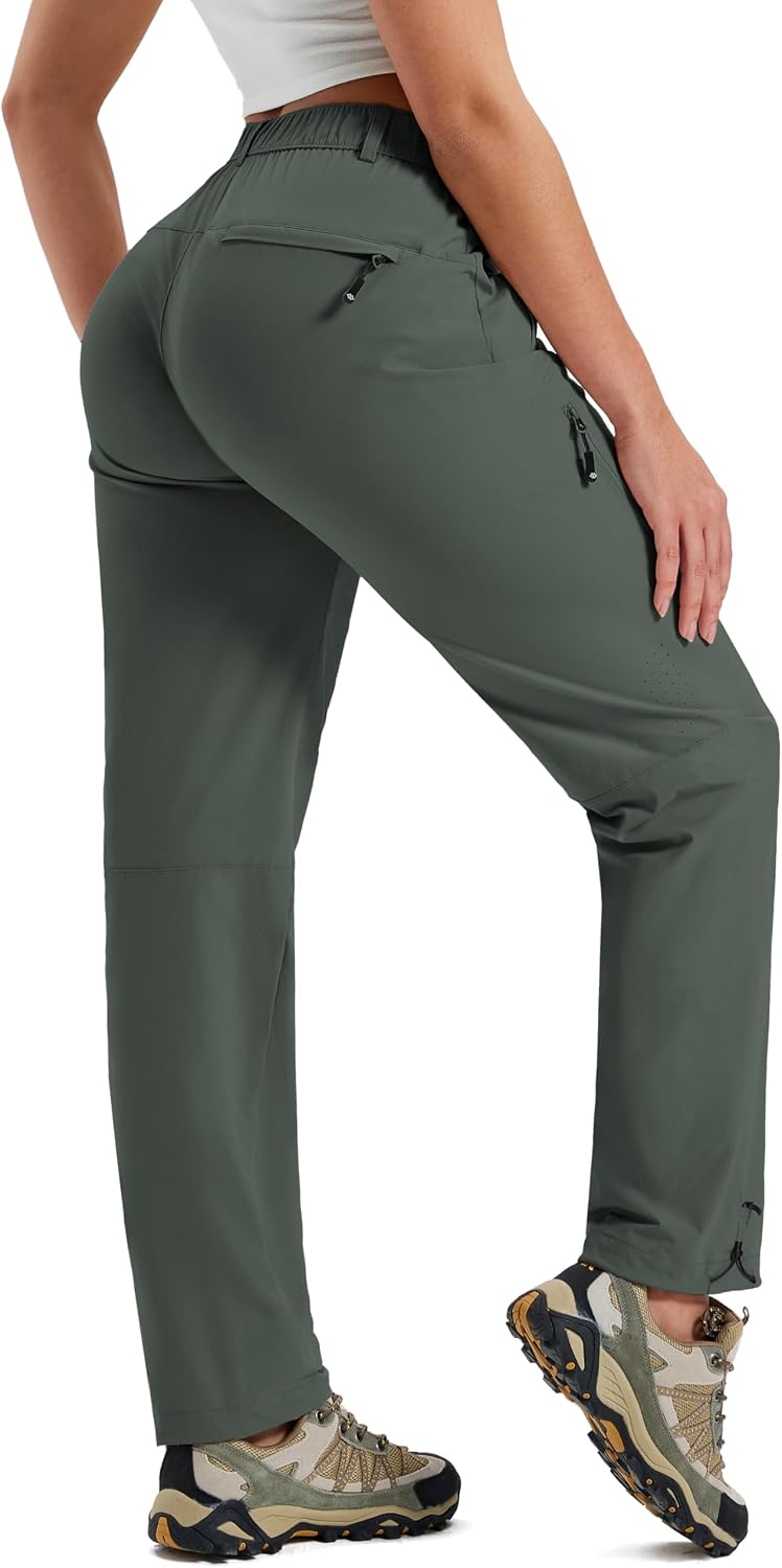 Women's Hiking Cargo Pants Lightweight Quick Dry UPF 50 Water Resistant Fishing Camping Travel Pant with 5 Pockets