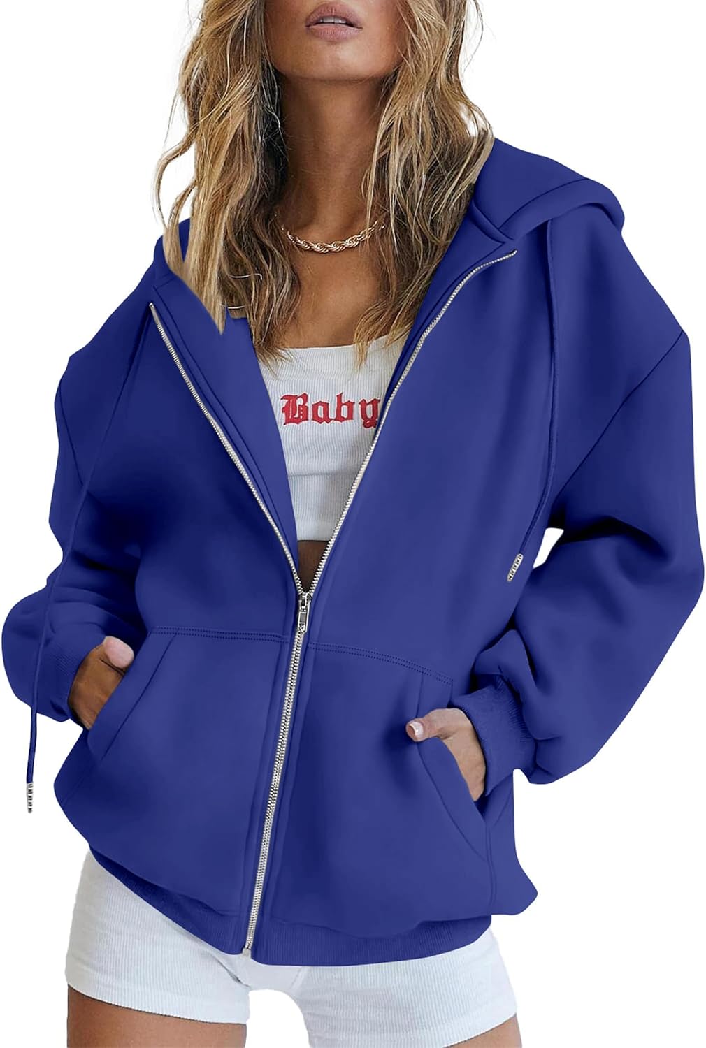 Women's 2026 Spring Zip Up Y2K Hoodies Casual Long Sleeve Sweatshirts Fall Winter Track Jackets with Pockets