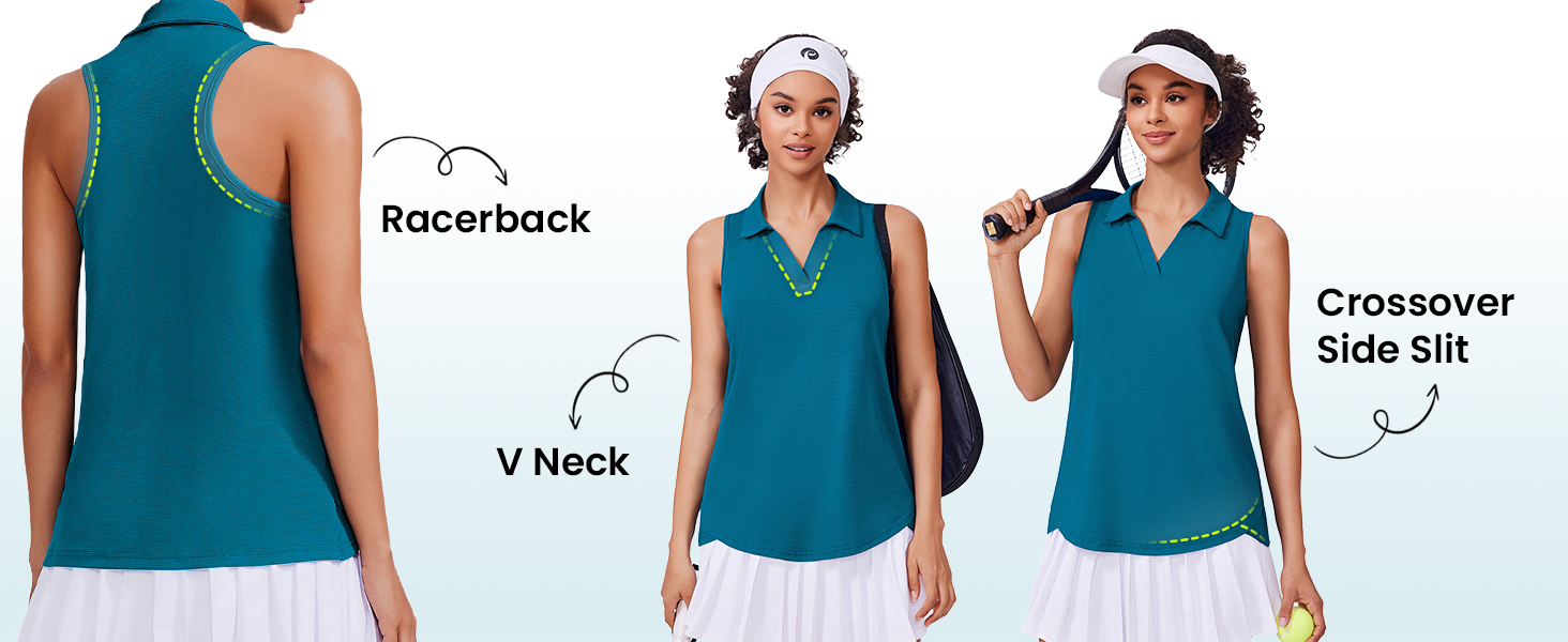 Racerback Golf Shirts for Women