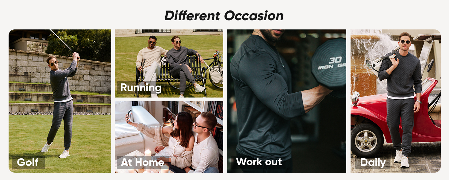 JMIERR. Outfit fits multiple scenes: at home, work out, running, golf, daily etc