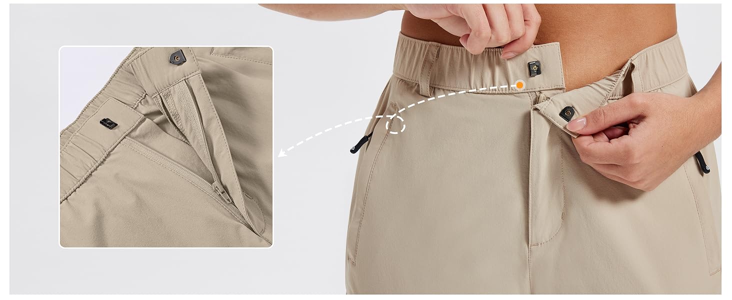 Womens Hiking Cargo Pants Lightweight Water Resistant Quick Dry Fishing Camping Travel Work Pant