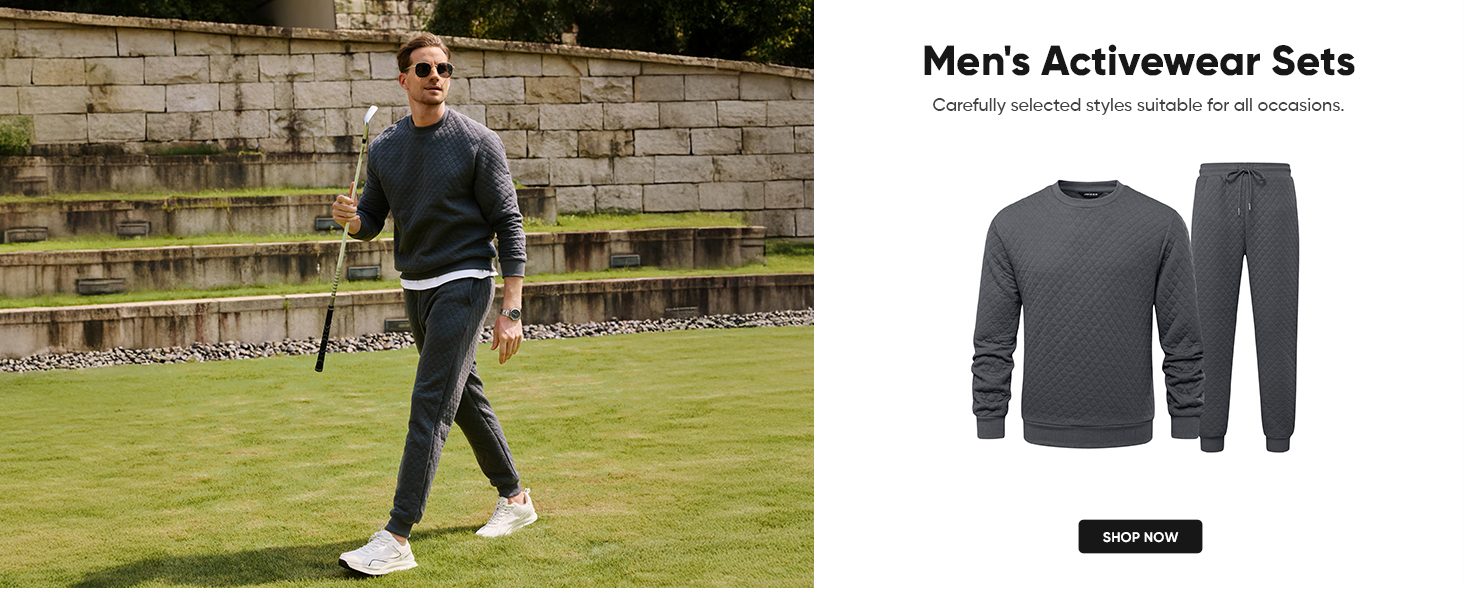 JMIERR. Men&amp;#39;s activewear sets: carefully selected styles suitable for all occasions.
