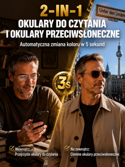 Ciągle Szukasz Okularów Do Czytania Po Całym Domu? Inteligentne Okulary 1+1 GRATIS (InPost + Płatność przy Odbiorze)