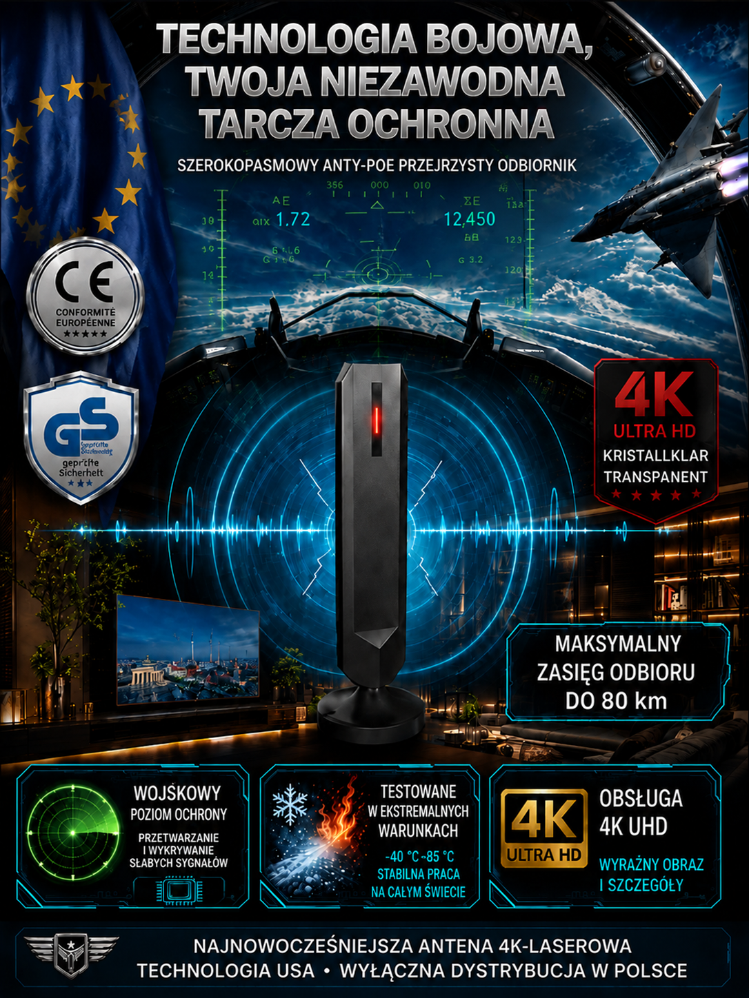 【4K antena radarowa】Oglądaj wszystkie mecze na żywo za darmo! Antena radarowa 4K do sportu！