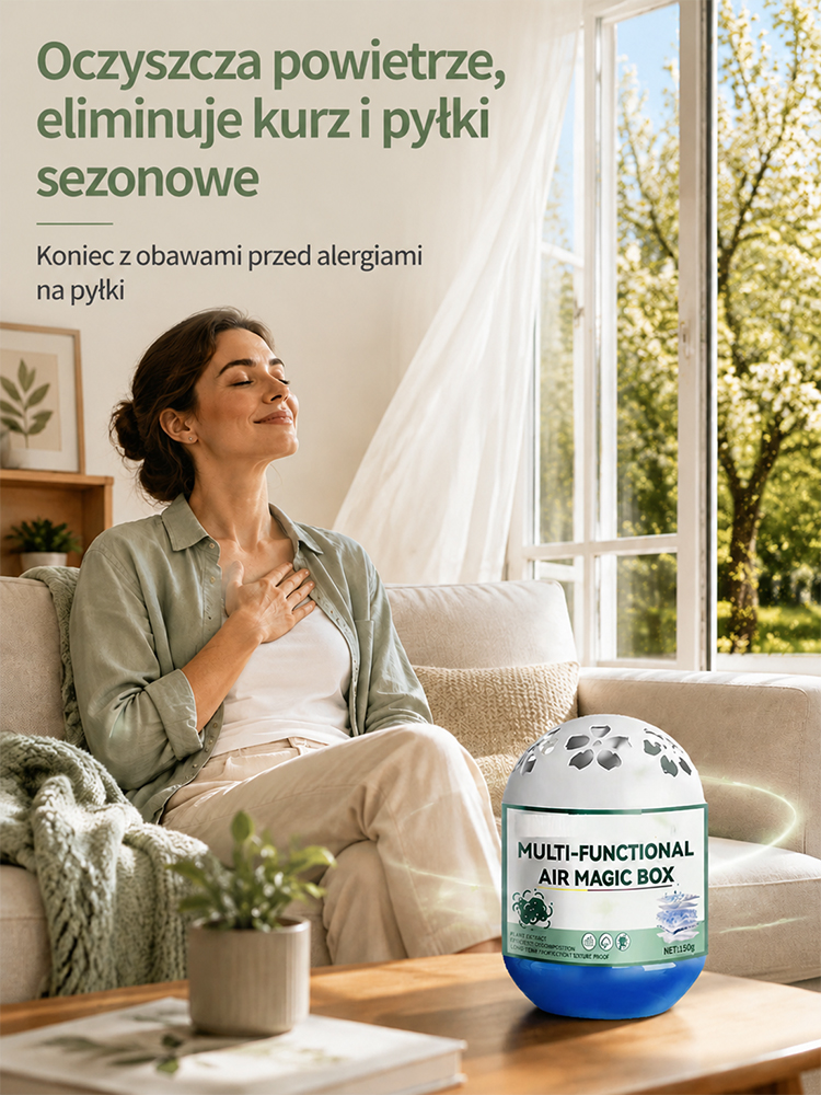 🏠 Usuwa 99,9% kurzu i sierści z powietrza bez prądu! Multi-Functional Air Magic Box