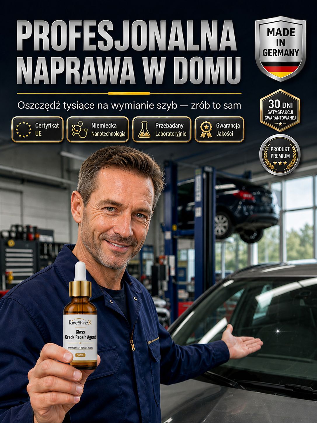 Usuwa rysy z szyb w 3 minuty bez wymiany! Niemiecka pasta regenerująca