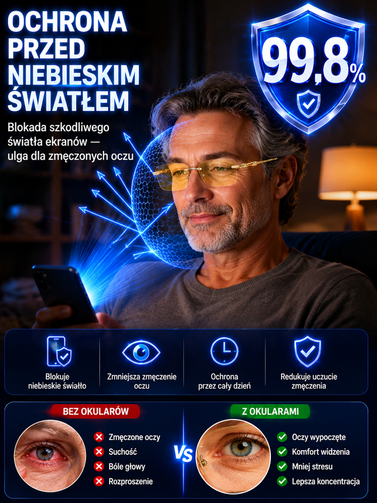 Wyprzedaż -50%! Okulary Autofokus Zapewniają Krystalicznie Czysty Obraz! z ochroną antyradiacyjną dla seniorów！