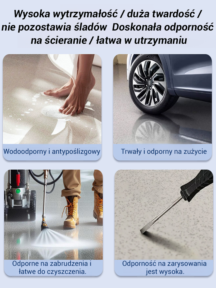🏠Szukasz nowoczesnej posadzki do garażu lub salonu？ Błyskawiczny remont podłogi bez kuci płytek!