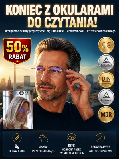 Ciągle Szukasz Okularów Do Czytania Po Całym Domu? Inteligentne Okulary 1+1 GRATIS (InPost + Płatność przy Odbiorze)
