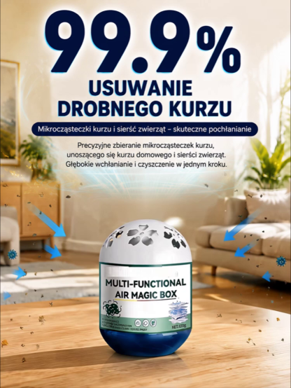 🏠 Usuwa 99,9% kurzu i sierści z powietrza bez prądu! Multi-Functional Air Magic Box