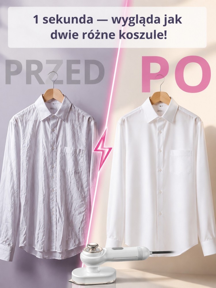 Zmięta koszula i tylko 2 minuty na wyjście? Kompaktowa parownica！