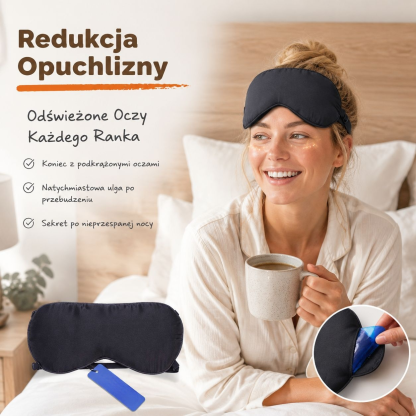 Regulowana maska ​​na oczy z imitacji jedwabiu