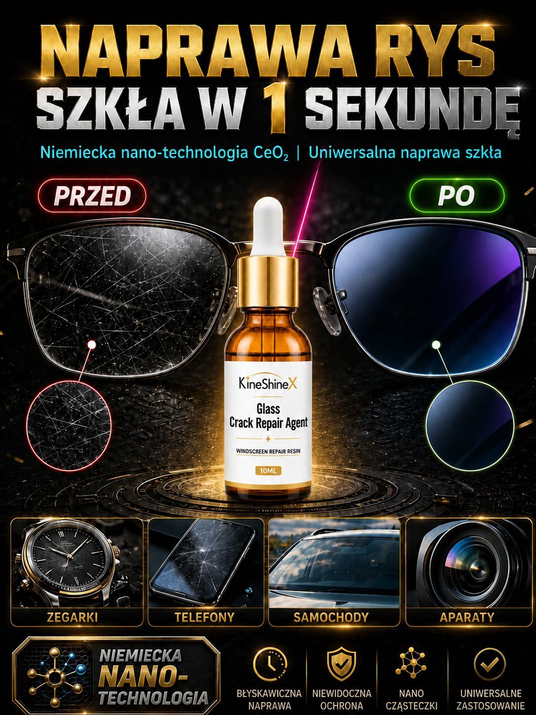 Usuwa rysy z szyb w 3 minuty bez wymiany! Niemiecka pasta regenerująca