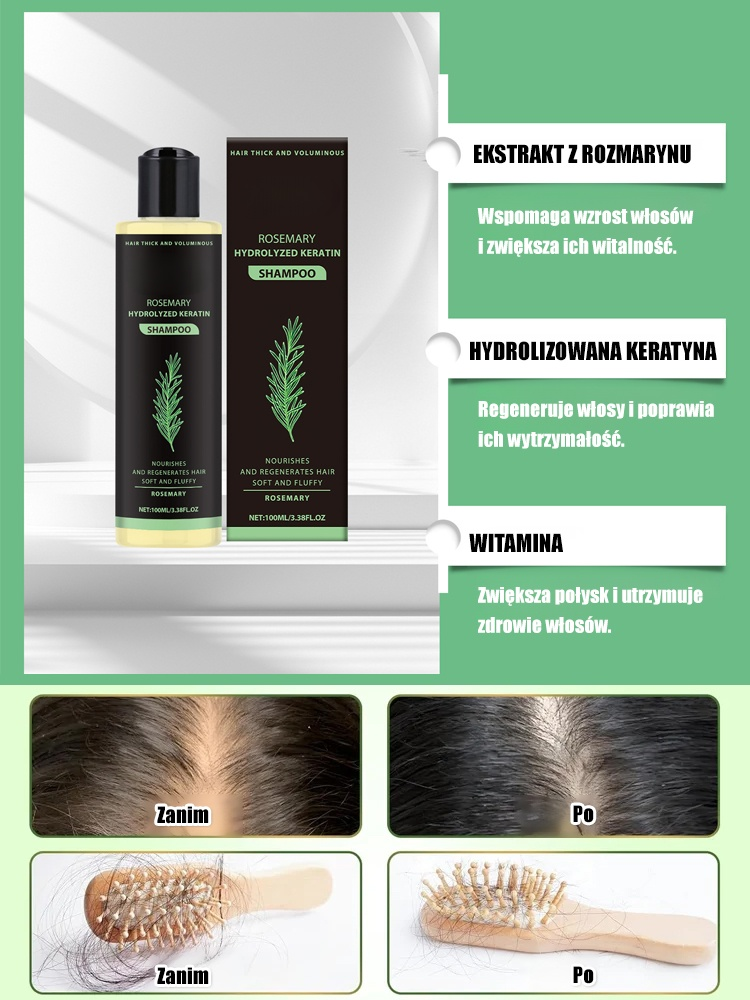 🌿 Gęste włosy i mnóstwo nowych baby hair! Ziołowy szampon z rozmarynem i keratyną 