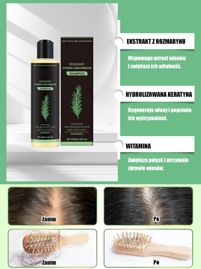 🌿 Gęste włosy i mnóstwo nowych baby hair! Ziołowy szampon z rozmarynem i keratyną 