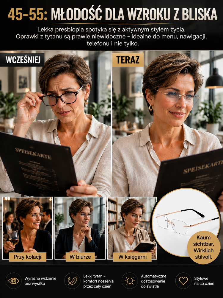 Ciągle Szukasz Okularów Do Czytania Po Całym Domu? Inteligentne Okulary 1+1 GRATIS (InPost + Płatność przy Odbiorze)