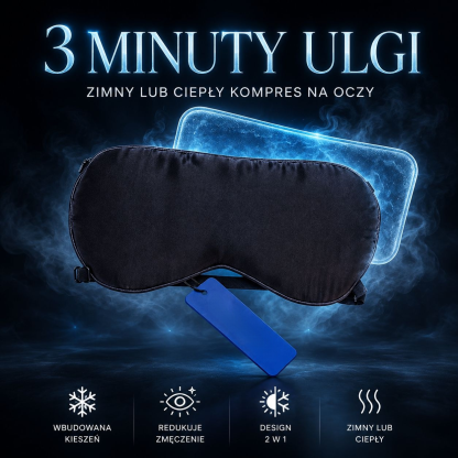 Regulowana maska ​​na oczy z imitacji jedwabiu
