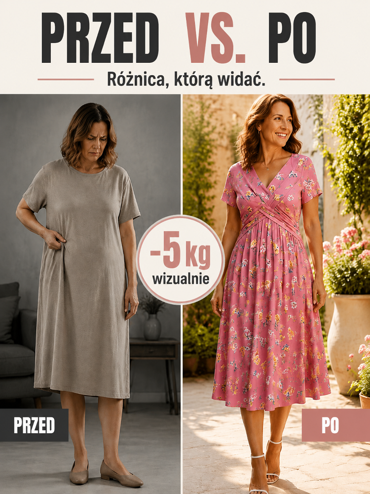👗 Optycznie wyszczupla i podkreśla talię! Letnia sukienka ze skrętem 3D