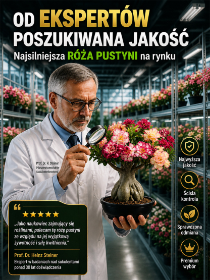 🔥🔥Sadzonka róży pustynnej o pełnych kwiatach – gwarancja przeżycia