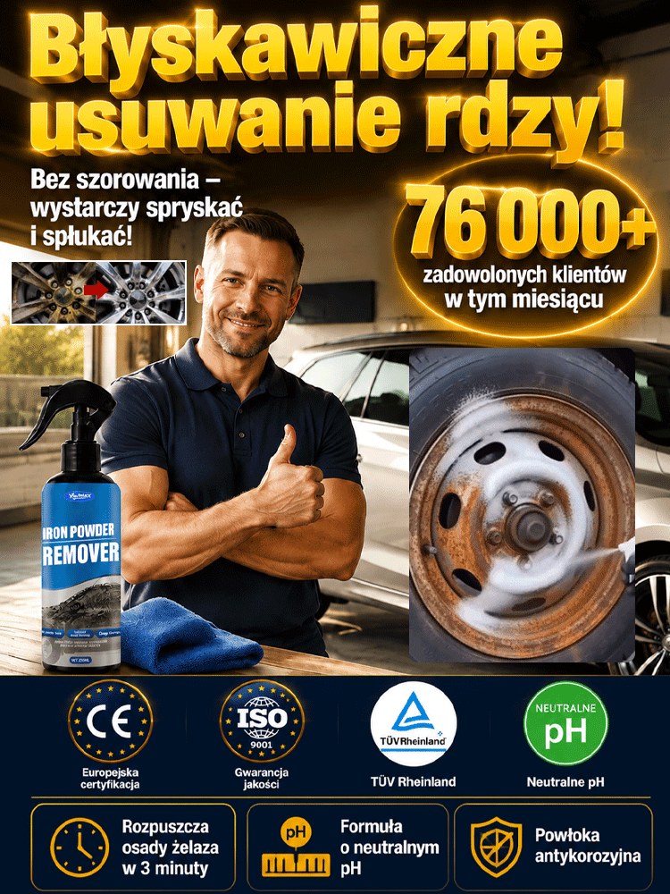 🔥🔥Wielofunkcyjny środek do usuwania rdzy z metalu do samochodów – ulepszona wersja niebieskiej butelki