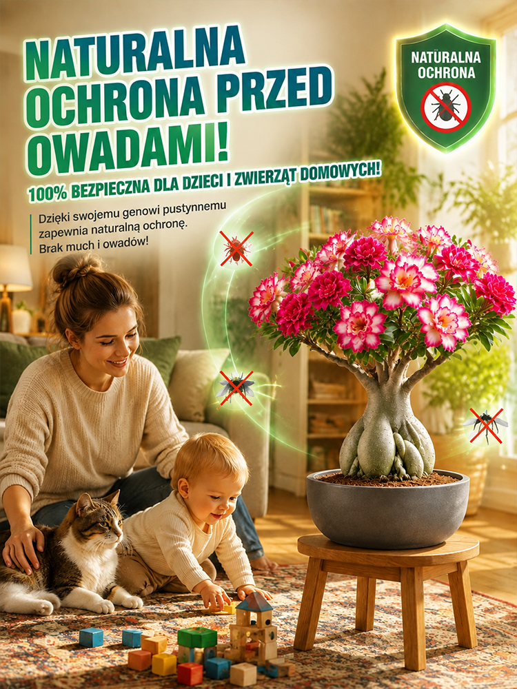 🔥🔥Sadzonka róży pustynnej o pełnych kwiatach – gwarancja przeżycia