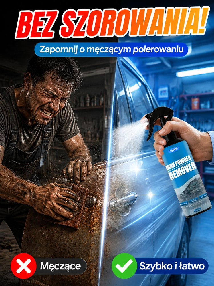🔥🔥Wielofunkcyjny środek do usuwania rdzy z metalu do samochodów – ulepszona wersja niebieskiej butelki