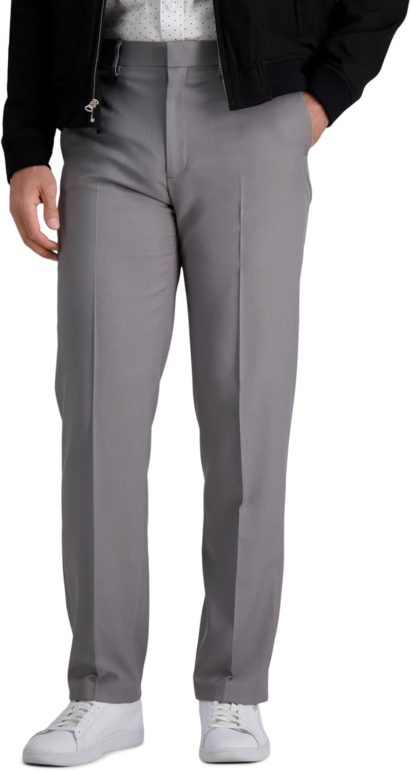 Mens Premium Comfort Dress Pant-Straight Fit Flat Front (Regular and Big & Tall Sizes)