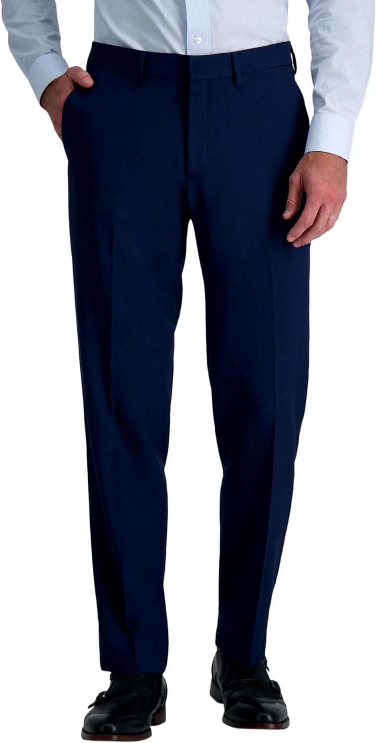 Mens Premium Comfort Dress Pant-Straight Fit Flat Front (Regular and Big & Tall Sizes)