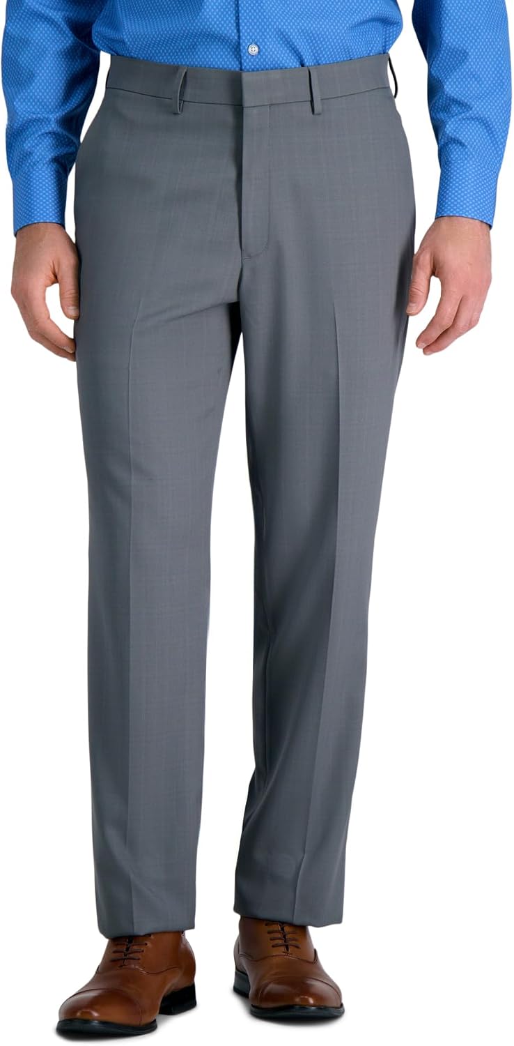 Mens Premium Comfort Dress Pant-Straight Fit Flat Front (Regular and Big & Tall Sizes)