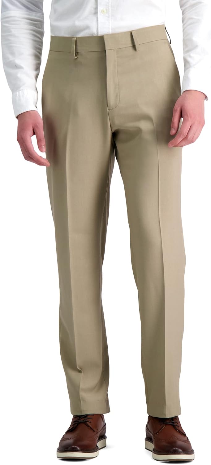 Mens Premium Comfort Dress Pant-Straight Fit Flat Front (Regular and Big & Tall Sizes)