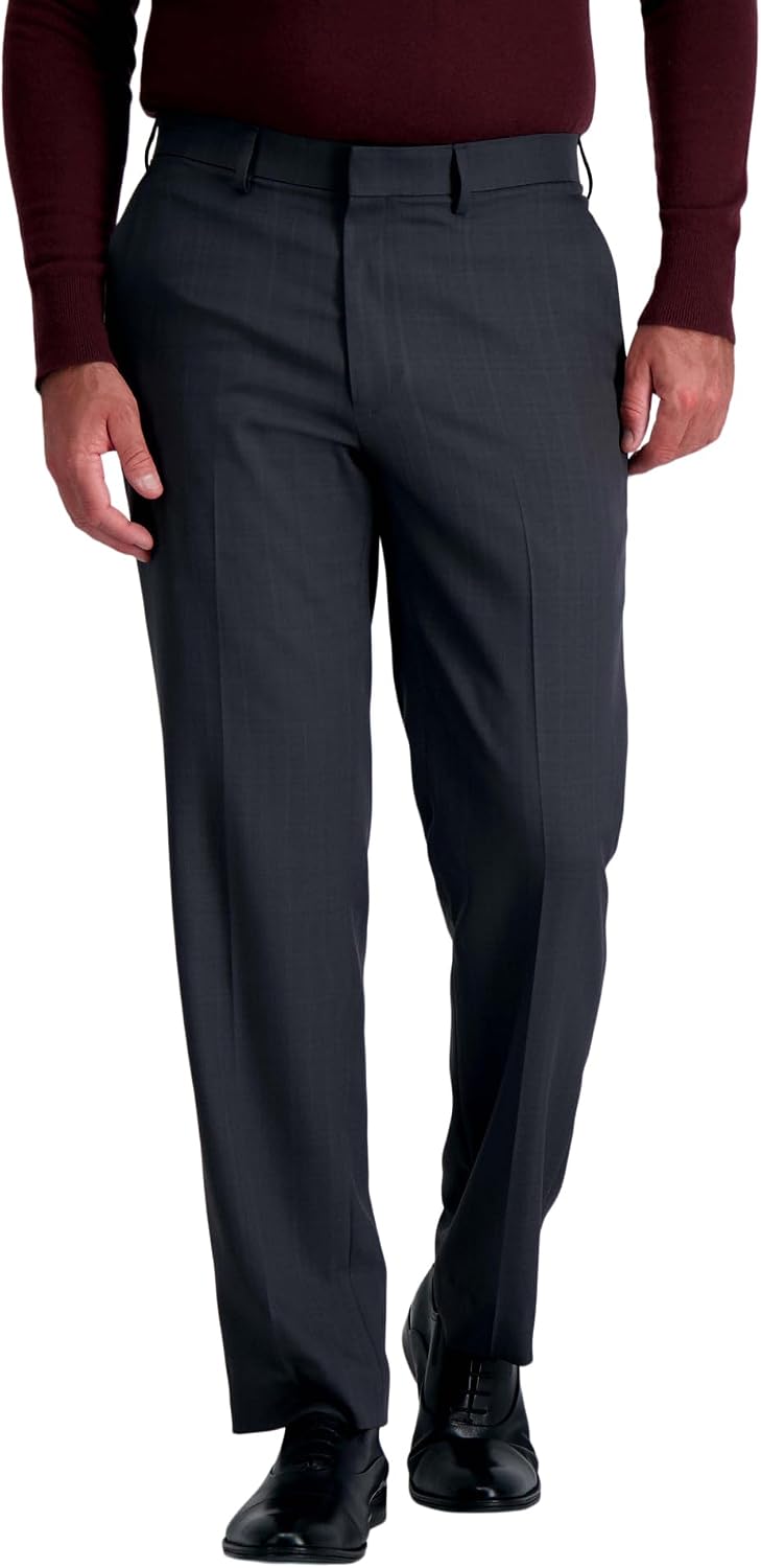 Mens Premium Comfort Dress Pant-Straight Fit Flat Front (Regular and Big & Tall Sizes)