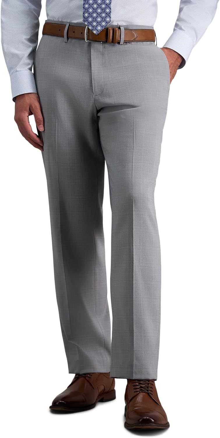 Mens Premium Comfort Dress Pant-Straight Fit Flat Front (Regular and Big & Tall Sizes)
