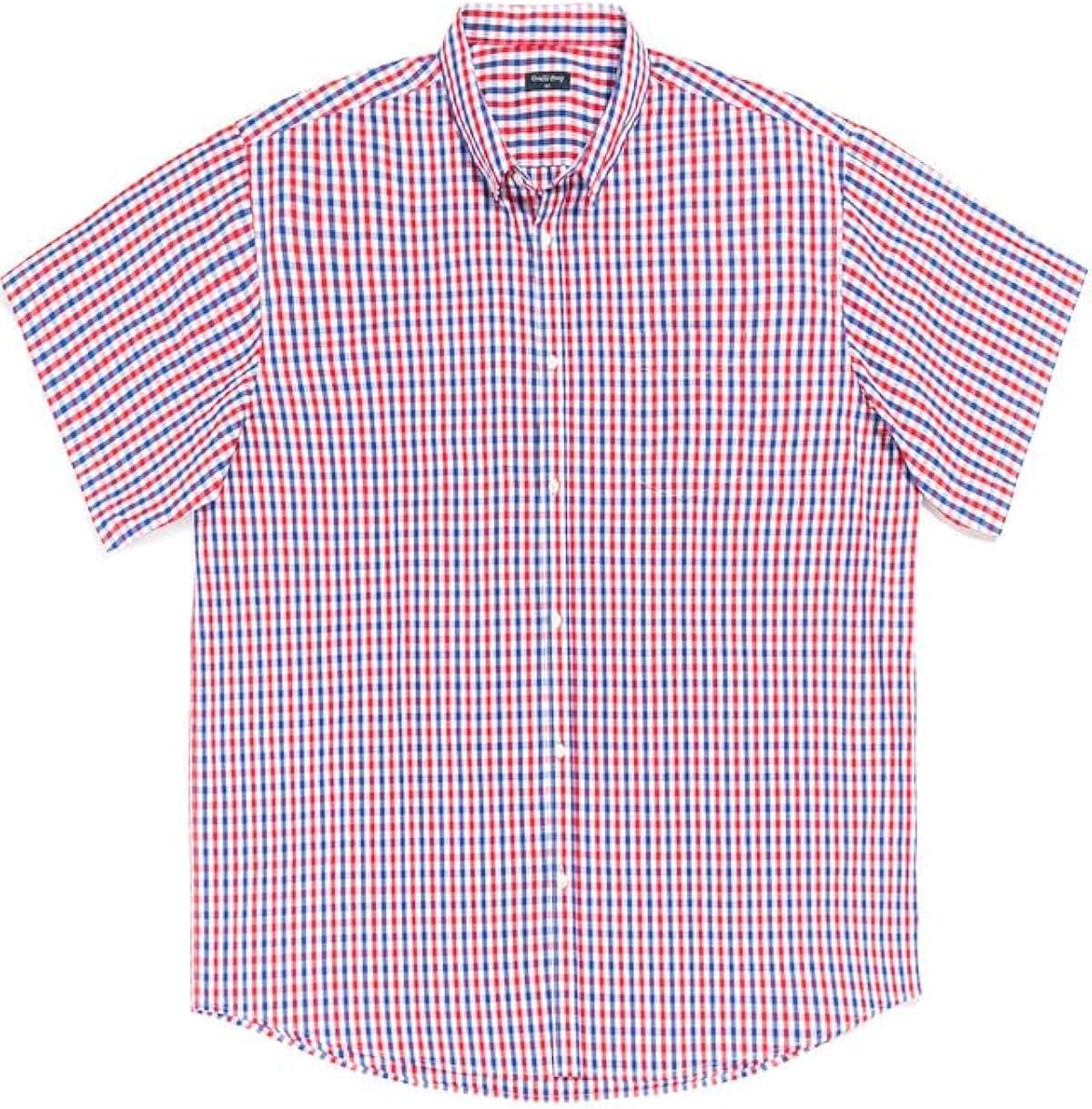 Big and Tall Shirts for Men Short Sleeve Button Down Shirts from Size XL(T) to 6XL (T) Cotton