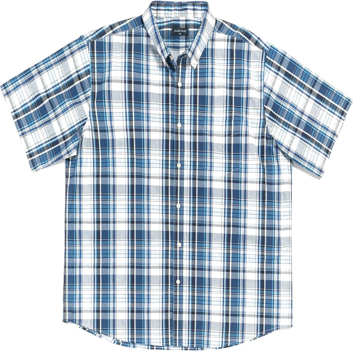 Big and Tall Shirts for Men Short Sleeve Button Down Shirts from Size XL(T) to 6XL (T) Cotton