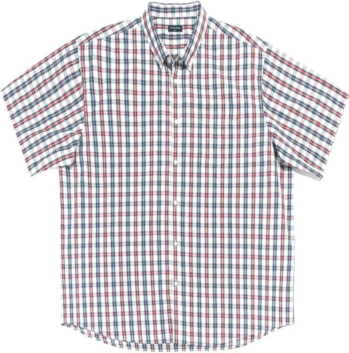 Big and Tall Shirts for Men Short Sleeve Button Down Shirts from Size XL(T) to 6XL (T) Cotton