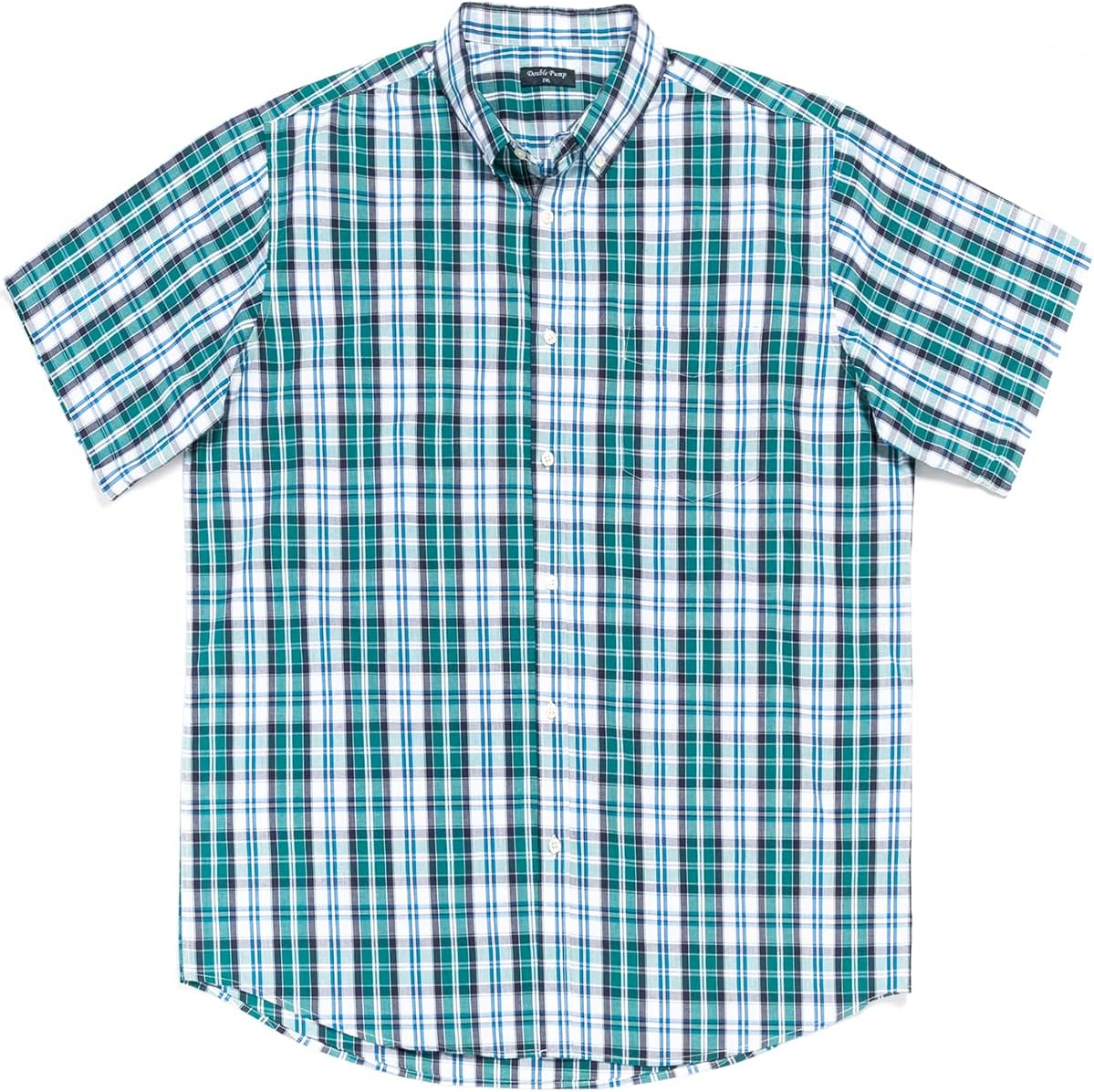 Big and Tall Shirts for Men Short Sleeve Button Down Shirts from Size XL(T) to 6XL (T) Cotton
