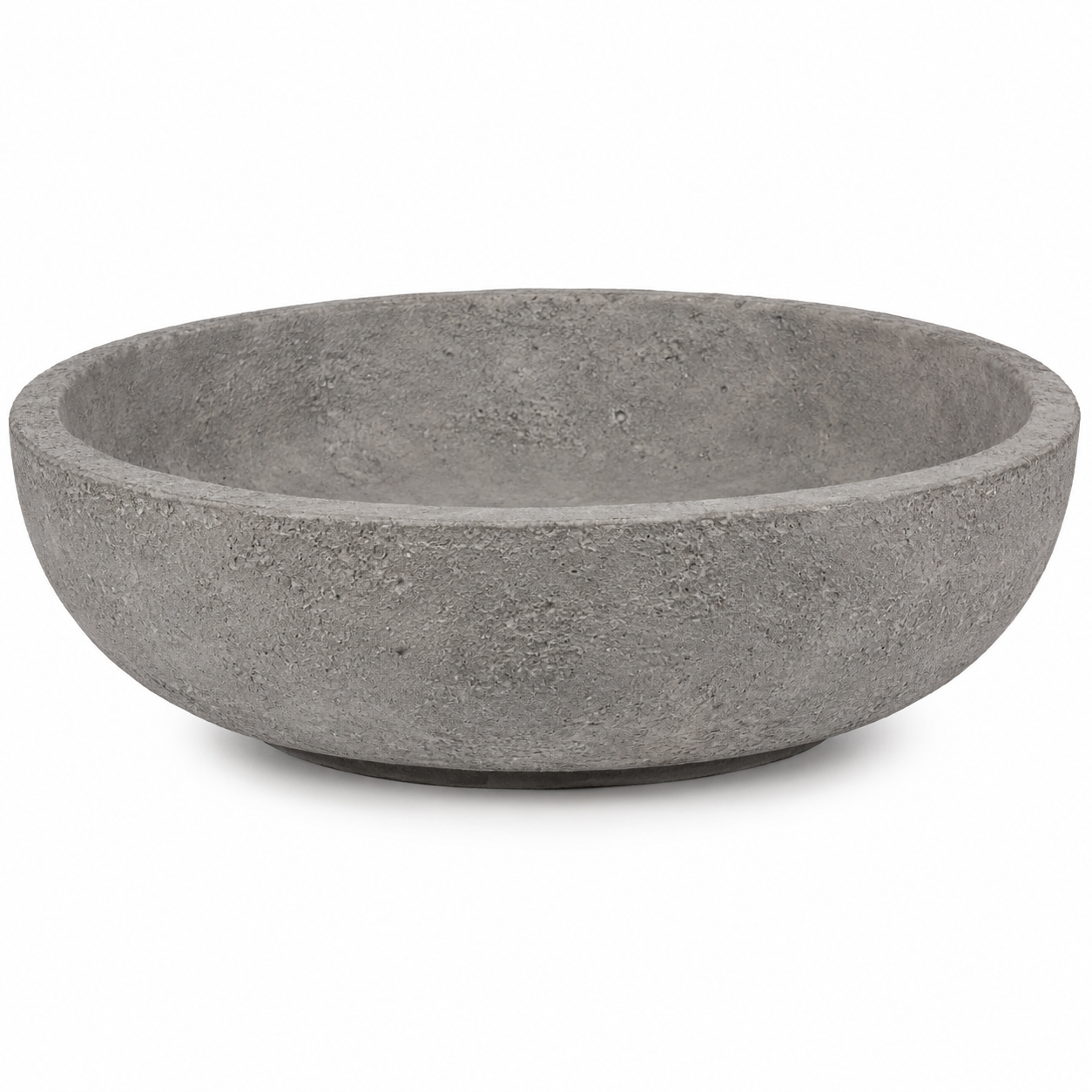 Pflanzschale Steinoptik Grau rund 60 cm für saisonale Arrangements-CasterraHome