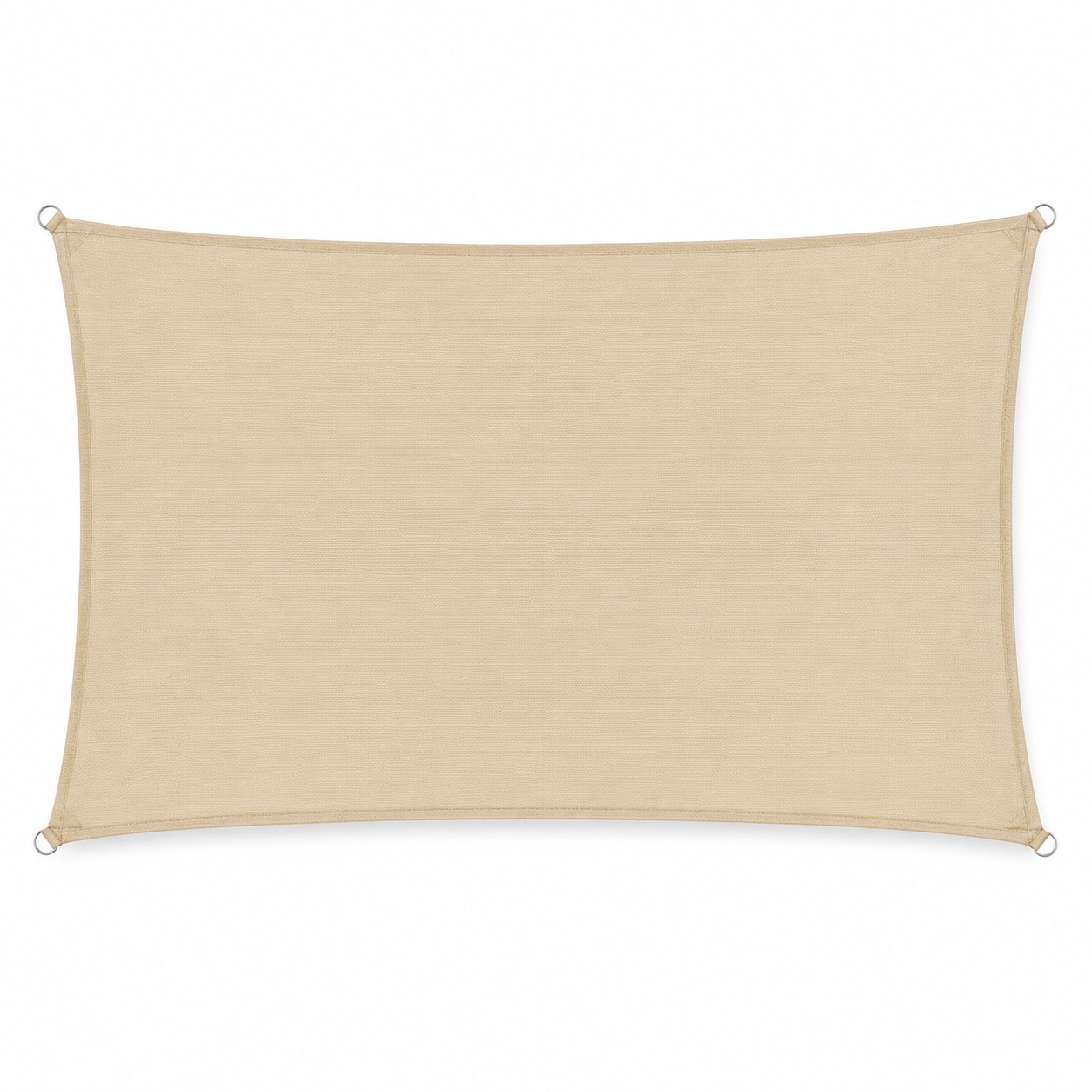 Rechteckiges Sonnensegel Beige 3x4 m wasserabweisend für Terrasse-CasterraHome