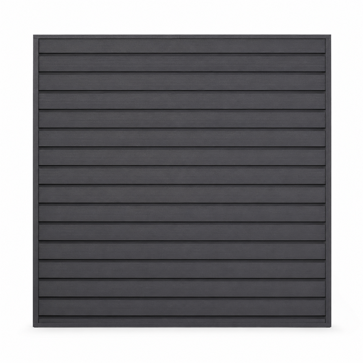 WPC Sichtschutzelement Anthrazit 180x180 cm in horizontaler Lamellenoptik-CasterraHome