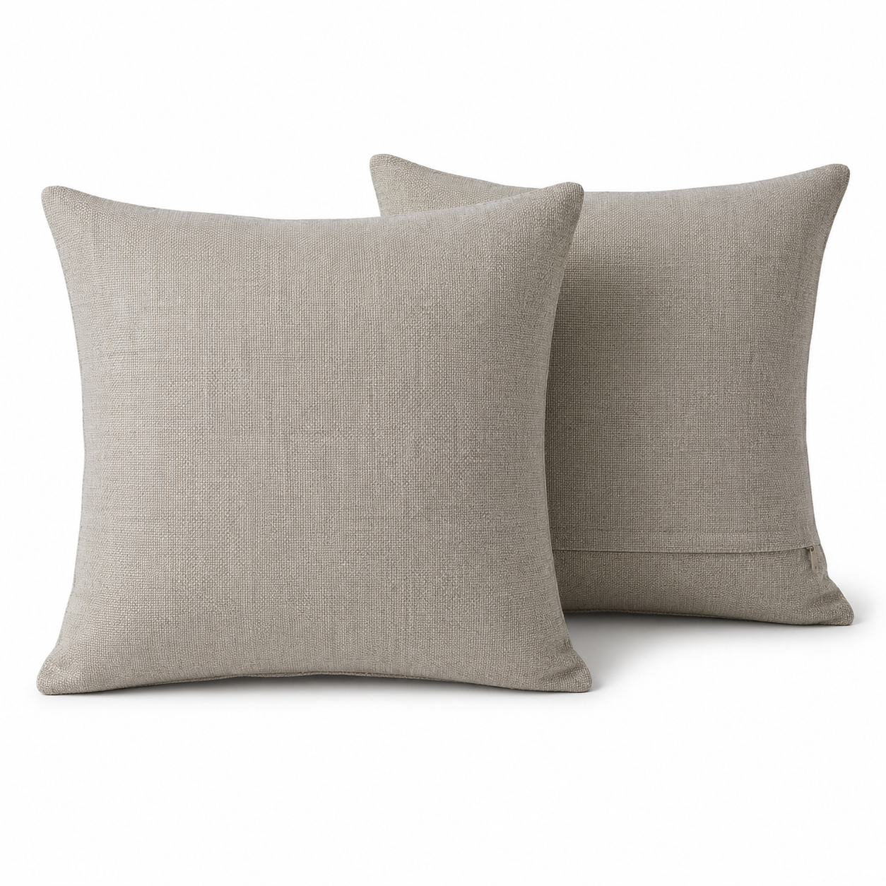 Outdoor Kissenbezug Greige 45x45 cm 2er Set mit Strukturgewebe-CasterraHome