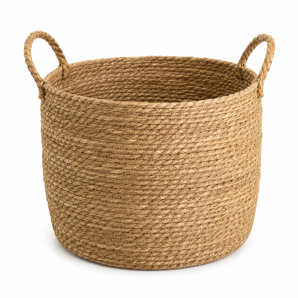 Aufbewahrungskorb Outdoor Seegrasoptik 42 cm mit Griffen-CasterraHome