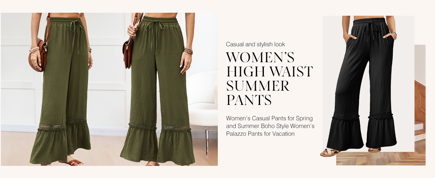 high waisted wide leg pants